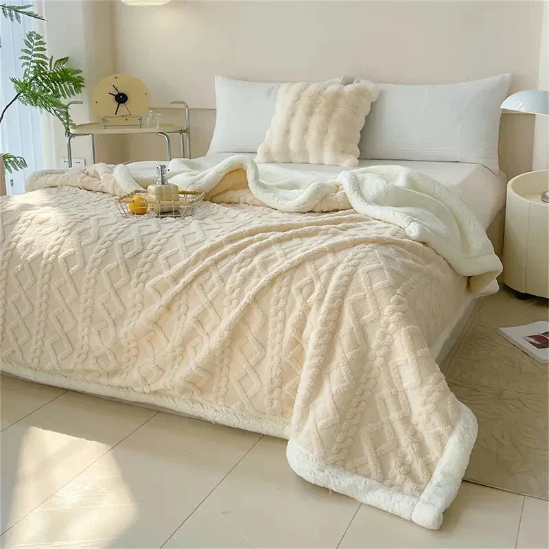 Cobertor Manta Sherpa Luxe | Dupla Face com Lã de Carneiro