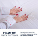 Premium Pillow Top Manta Ultra Macio Antialérgico de Fibra Siliconada