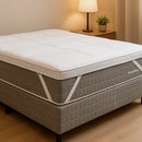 Premium Pillow Top Manta Ultra Macio Antialérgico de Fibra Siliconada