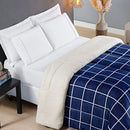 Coberdrom Austin Xadrez Dupla Face Sherpa Plush Manta Flannel Austin