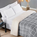 Coberdrom Austin Xadrez Dupla Face Sherpa Plush Manta Flannel Austin