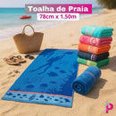 Toalha de Praia Banhão 100% Algodão Beach 78cm x 1,50m