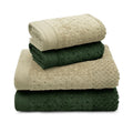 Kit 4 Peças de Toalha Pollo Cinza Minério 2 Banho 68x140 + 2 Rosto 50x75 Algodão