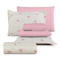 Kit Cobre Leito Senses 6 Peças 100% Algodão Colcha Piquet Estampado - 4 Cores