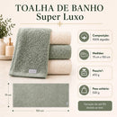 Toalhas de Banho Banhão Gigante Kit Jogo de 2 Toalhas de Banho + 2 Toalhas de Rosto 100% Algodão