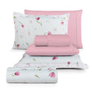 Kit Cobre Leito Senses 6 Peças 100% Algodão Colcha Piquet Estampado - 4 Cores