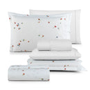 Kit Cobre Leito Senses 6 Peças 100% Algodão Colcha Piquet Estampado - 4 Cores