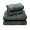 Kit 4 Peças de Toalha Pollo Cinza Minério 2 Banho 68x140 + 2 Rosto 50x75 Algodão