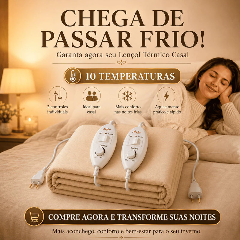 Lençol Térmico Selo INMETRO Casal 110v/220v Inverno