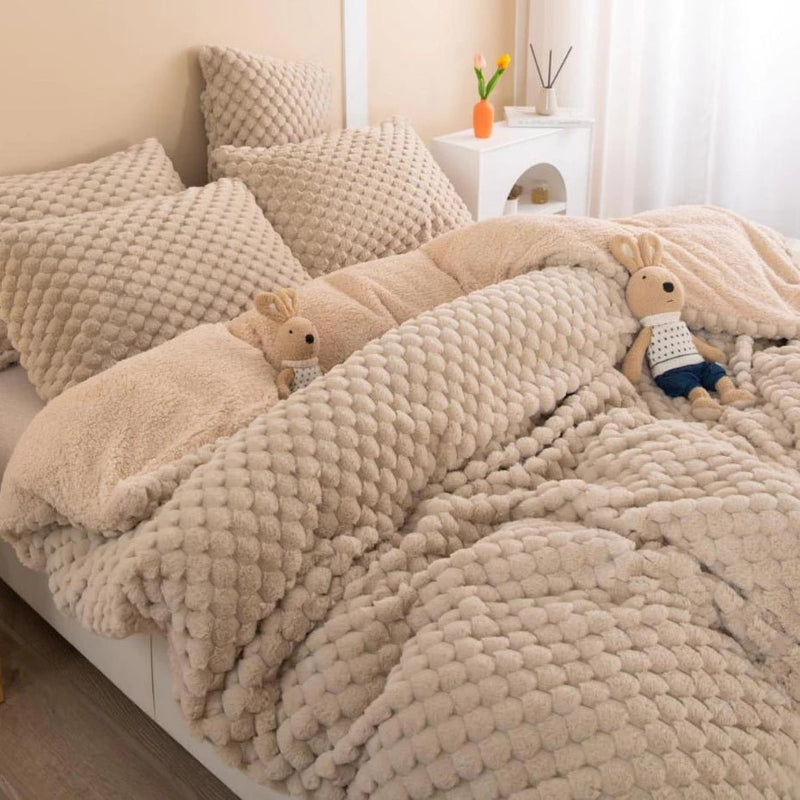 Kit Coberdrom 3 Pçs Dupla Face Premium + 2 Fronhas Fleece - Donatella Casa