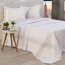 Kit Cobre Leito Lottus Tecido Aveludado Matelassê Ultrassônico Branco - Donatella Casa