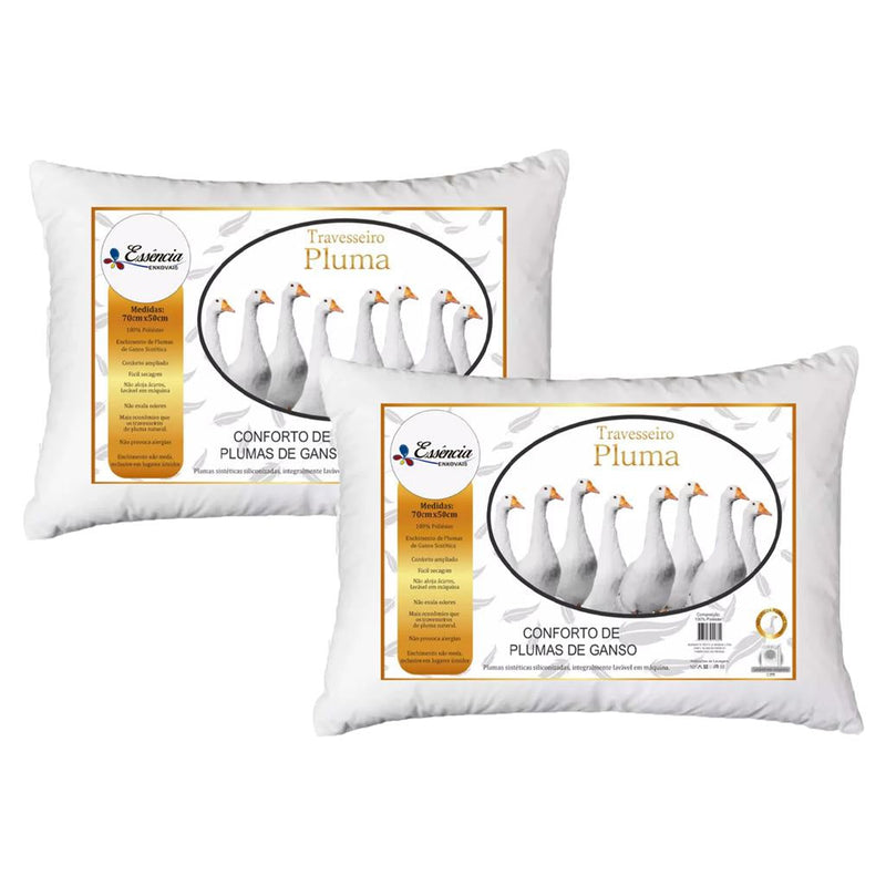 PROMOÇÃO | Kit de 2 Travesseiros Pluma de Ganso